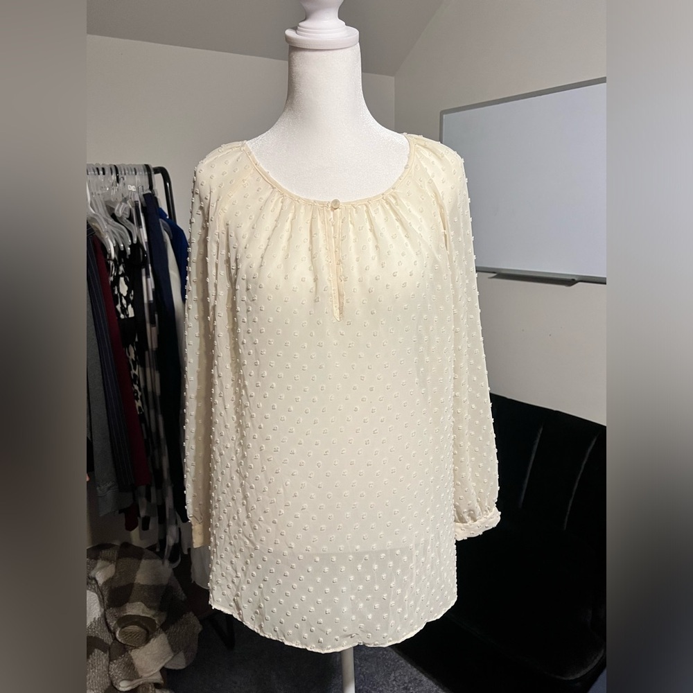 J. Crew Polka Dot Print Blouse